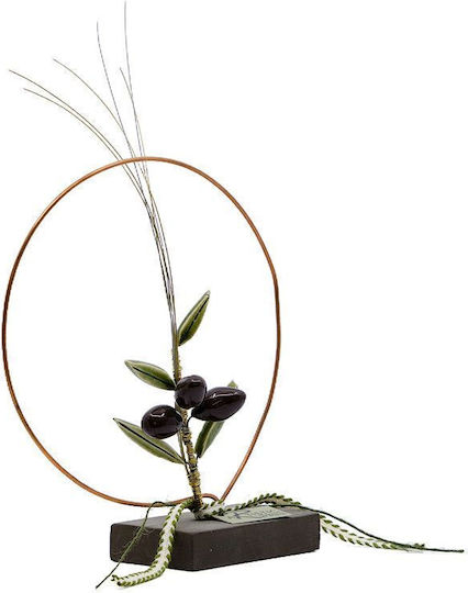 Rozos Keramics 17-976 Ceramic Handmade Olive Decorative Piece 17x15