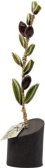 Rozos Ceramics 17-957 Handmade Ceramic Olive Tabletop Decor 4x15