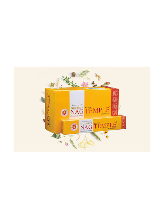 Ароматни Стик Golden Nag Temple Vijayshree Masala Agarbathi Кадилни Пръчици 15г