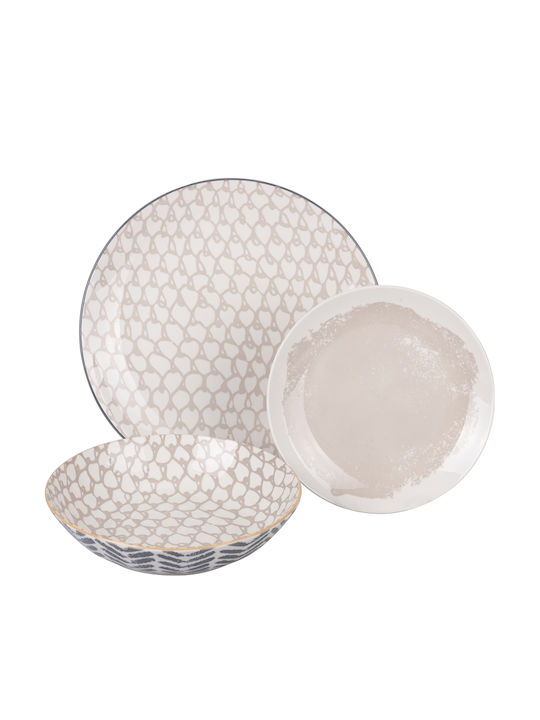 Villa D'Este White Porcelain Dinnerware Set 18pcs