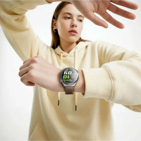 Hoco Y35 Aluminium Smartwatch with Heart Rate Monitor (Silver)