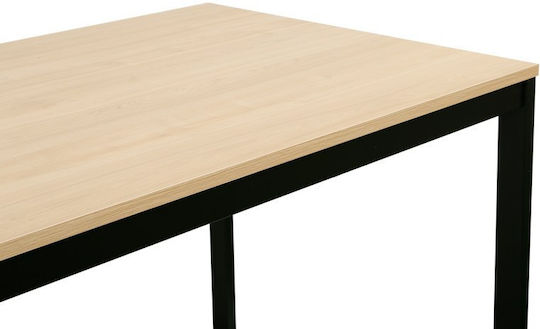 Extento Dining Table Extendable Wooden with Metal Frame Natural Shade 120(+60)x74x75cm