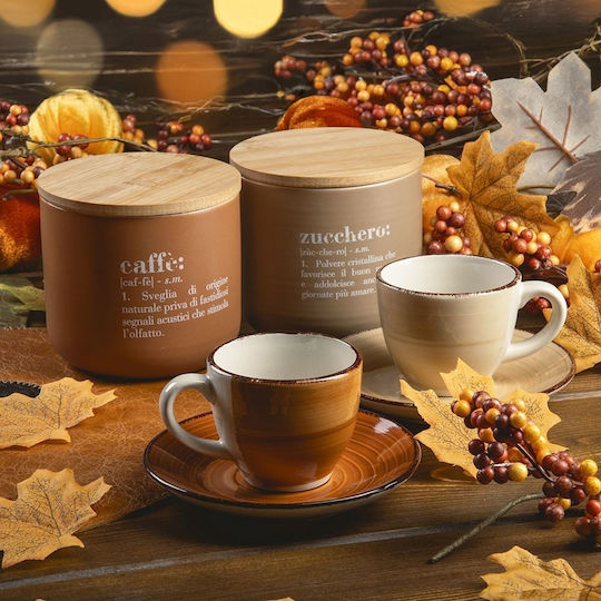 Villa D'Este Kaffeetasse Keramik Braun 90ml
