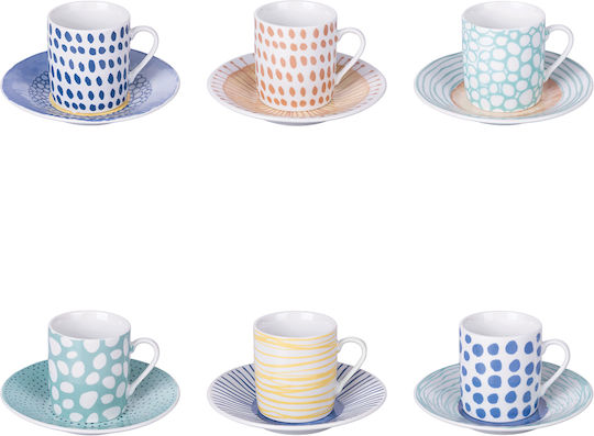 Villa D'Este Kaffeetasse aus Porzellan Mehrfarbig 90ml