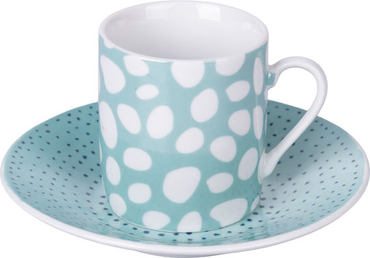 Villa D'Este Kaffeetasse aus Porzellan Mehrfarbig 90ml