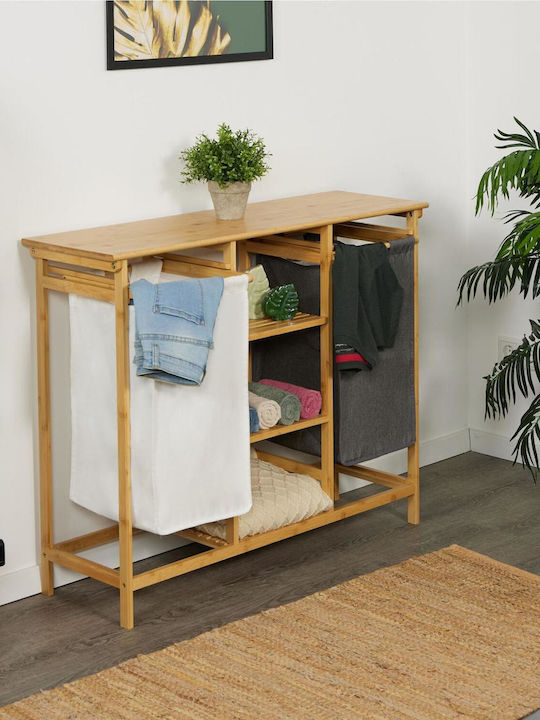 Relaxdays Ράφια Καλάθι Απλύτων Bamboo 34lt Πολύχρωμο Relaxdays Ράφια Καλάθι Απλύτων Bamboo 34lt Πολύχρωμο
