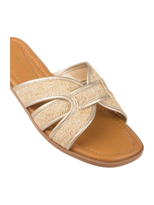 Damen Flache Sandalen Beige