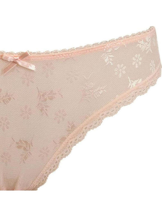Women's Slip With Lace Pink
