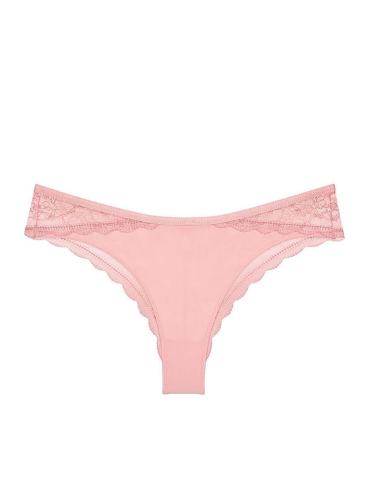 Women's Brazil With Lace Soft Pink