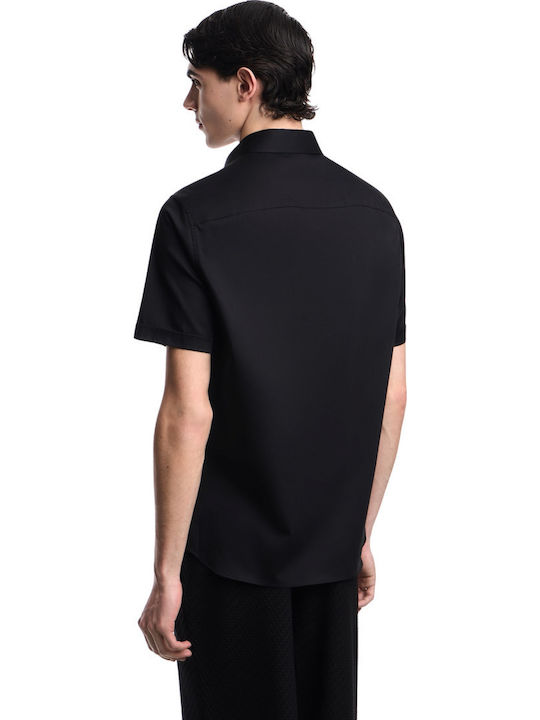 Kurzärmeliges Herrenhemd Schwarz