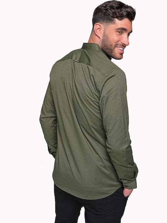 Hernando Long Sleeve Shirt in Regular Fit Khaki