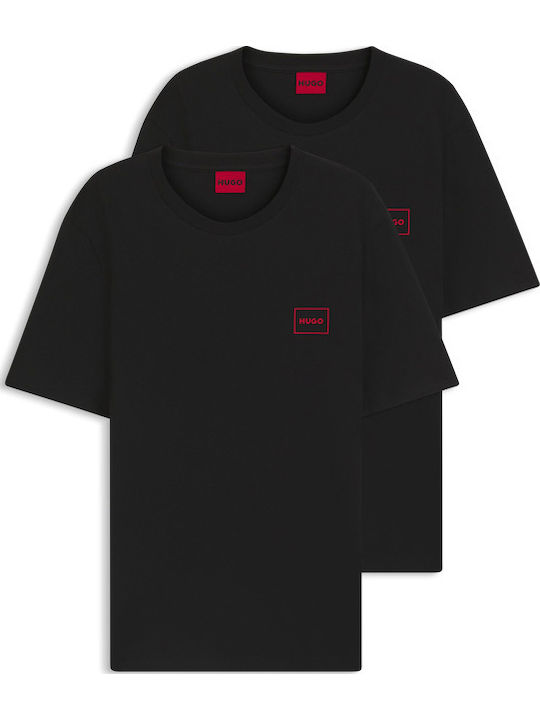 Dugopak Men's Short Sleeve Undershirts In Black Colour 2Pack