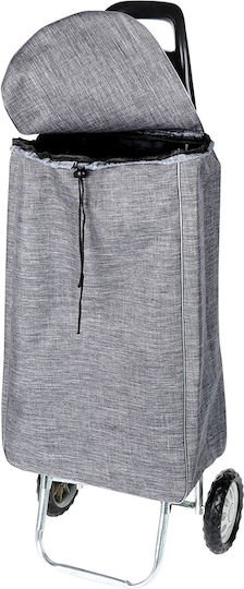 Stoff Einkaufswagen Für Markthalle Grau 28x38x96cm