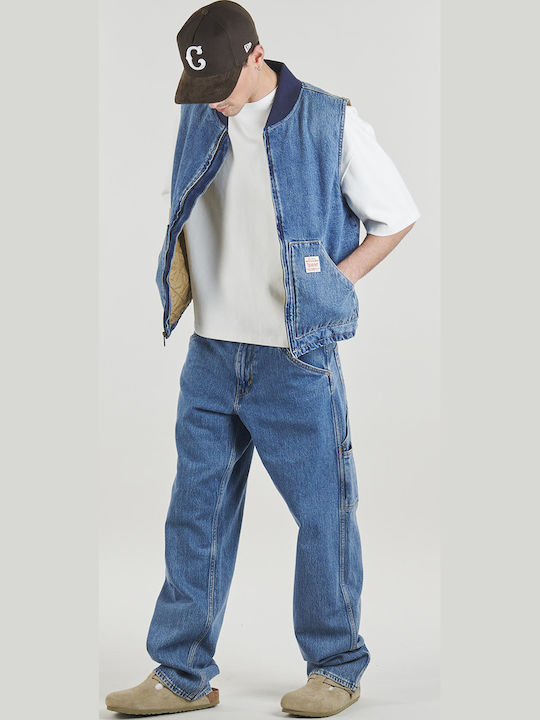 Sansome Vestă Denim Albastră