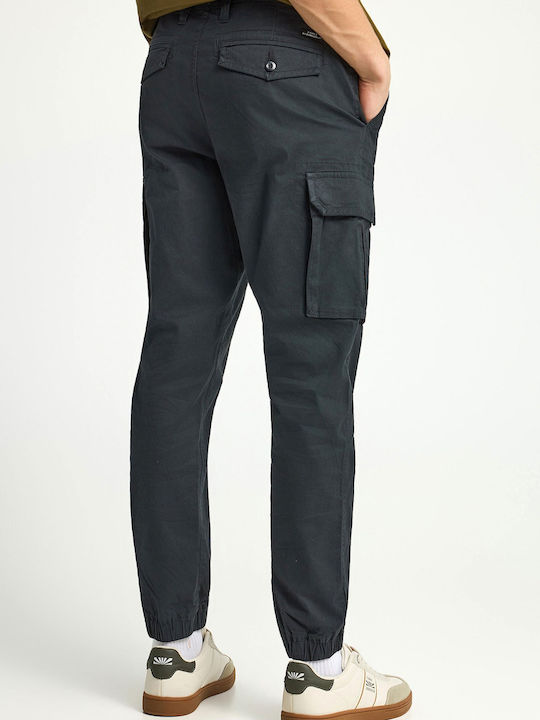 Cargo Elastic Trousers in Regular Fit Black