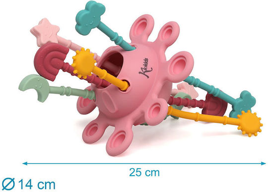 Kiokids Planet Μασητική Κουδουνίστρα Οδοντοφυΐας από Σιλικόνη για 4 m+