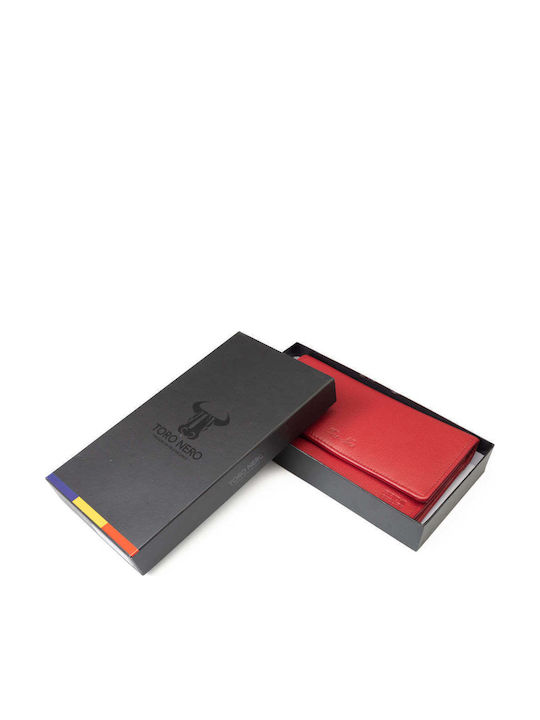 Leder Damenbrieftasche mit RFID Rot