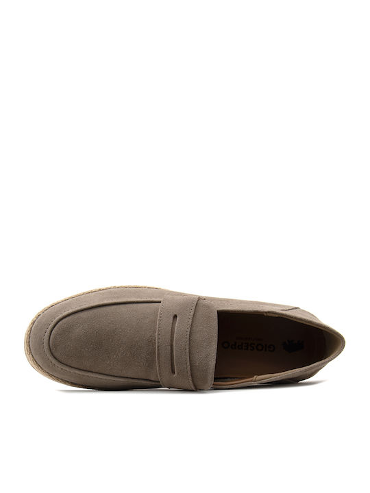 Suede Ανδρικά Μοκασίνια σε Μπεζ Χρώμα