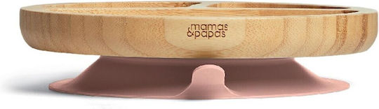 Mamas & Papas Σετ Φαγητού από Bamboo με Αντιολισθητική Βάση Ροζ 5τμχ