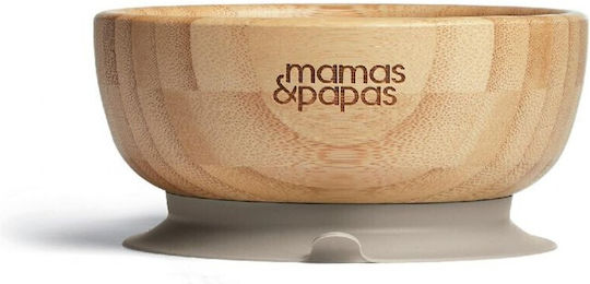 Mamas & Papas Σετ Φαγητού από Bamboo με Αντιολισθητική Βάση Μπεζ 5τμχ
