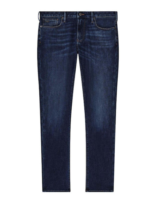 Pantaloni De Blugi Pentru Bărbați Slim Fit Albastru