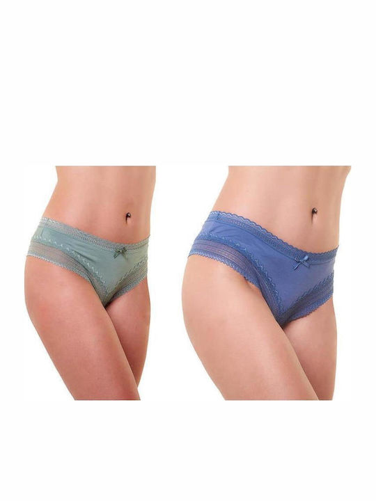 Women's Brazil 2Pack with Lace Blue/Green