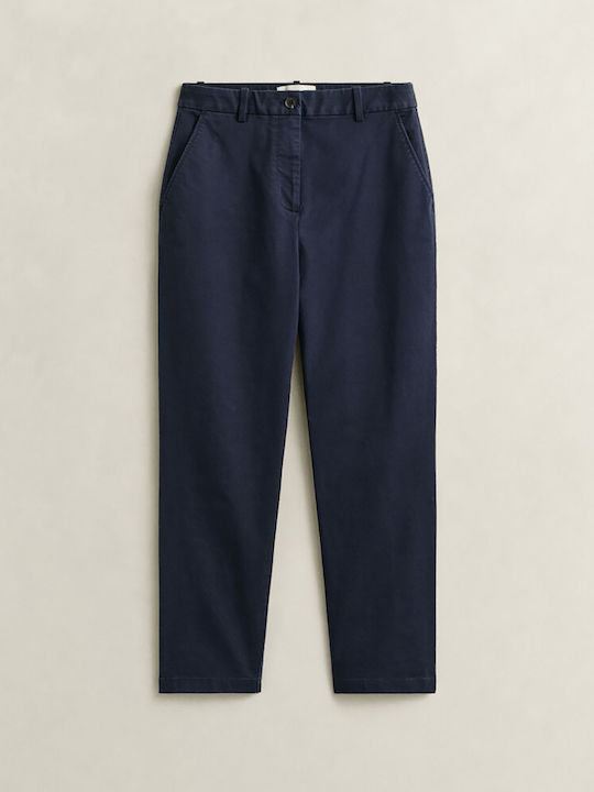 Γυναικείο Capri Chino Παντελόνι Βαμβακερό σε Slim Εφαρμογή Darkblue