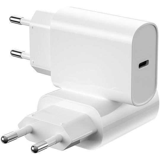 Wiwu Φορτιστής Χωρίς Καλώδιο με Θύρα USB-C 20W Power Delivery Λευκός (WI-U001)