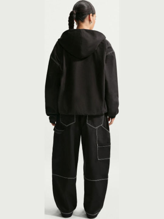 Sportswear Jachetă Hanorac Lungă De Damă Neagră