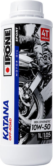 Ipone Katana Off Road 100% 10W-50 Λάδι Μοτοσυκλέτας για Τετράχρονους Κινητήρες 1lt
