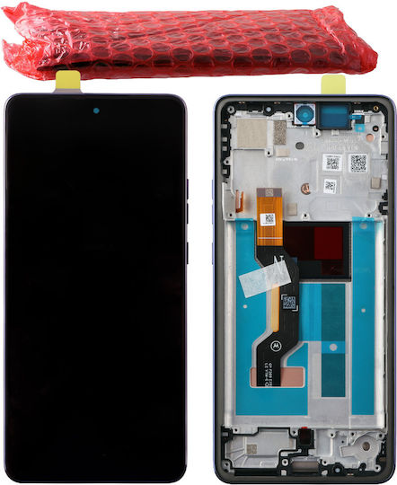 Motorola Screen with Touch Mechanism and Frame for Motorola Moto G86 5G, G86 Power (Purple)