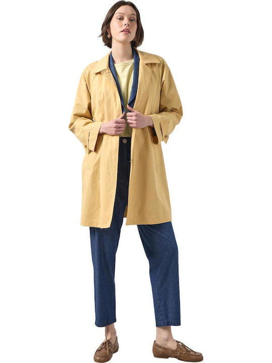 Γυναικεία Κίτρινη Καμπαρντίνα Oversized