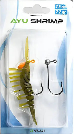 Ryuji Ayu Creveți – Creveți Din Silicon 7,5cm Jighead 7,2g #8