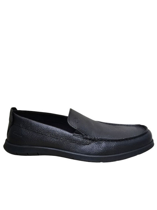 Step Men's Leather Moccasins Black