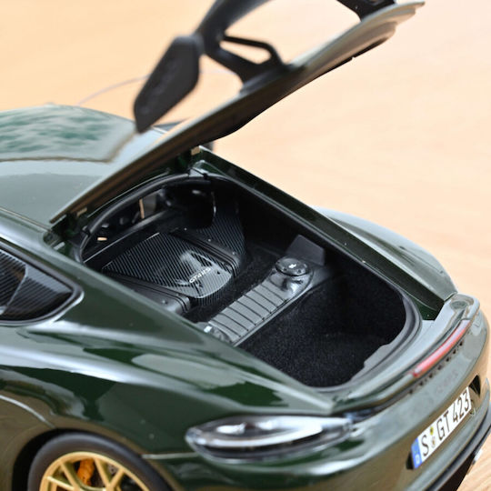 Porsche 718 Cayman GT4 RS 2023 Weissach Pack Verde Mașină Model 1:18 Norev