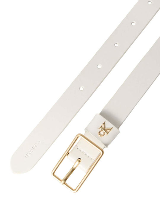 Calvin Klein Δερμάτινη Γυναικεία Ζώνη Λευκή Calvin Klein Δερμάτινη Γυναικεία Ζώνη Λευκή