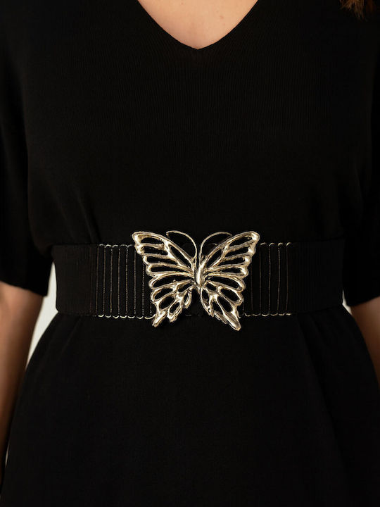 Elastische Damen Gürtel Schwarz