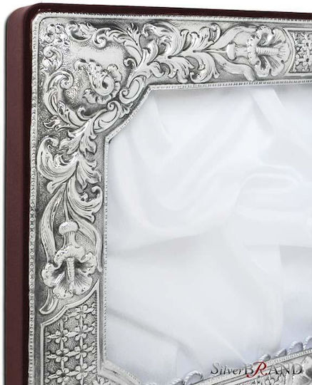 SilverBrand.gr Silver Rectangular Wedding Crown Case 23x29cm