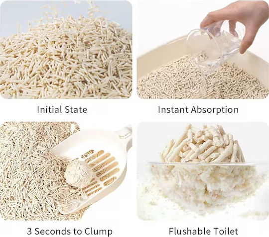 Растителен Пясък за Котки Tofu с Аромат на Зелена Ябълка 6lt