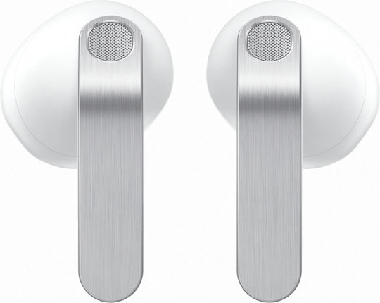 Samsung Galaxy Buds4 Bluetooth Handsfree Ακουστικά με Αντοχή στον Ιδρώτα και Θήκη Φόρτισης Λευκά