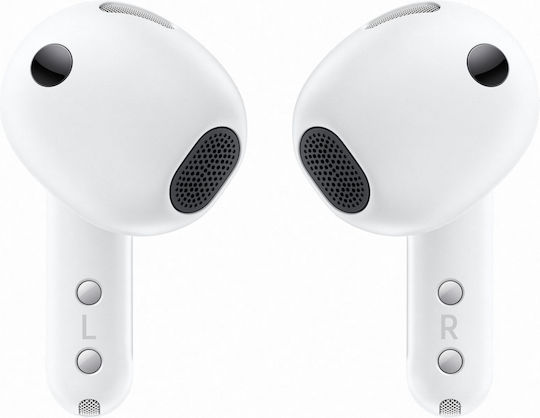 Samsung Galaxy Buds4 Bluetooth Handsfree Ακουστικά με Αντοχή στον Ιδρώτα και Θήκη Φόρτισης Λευκά