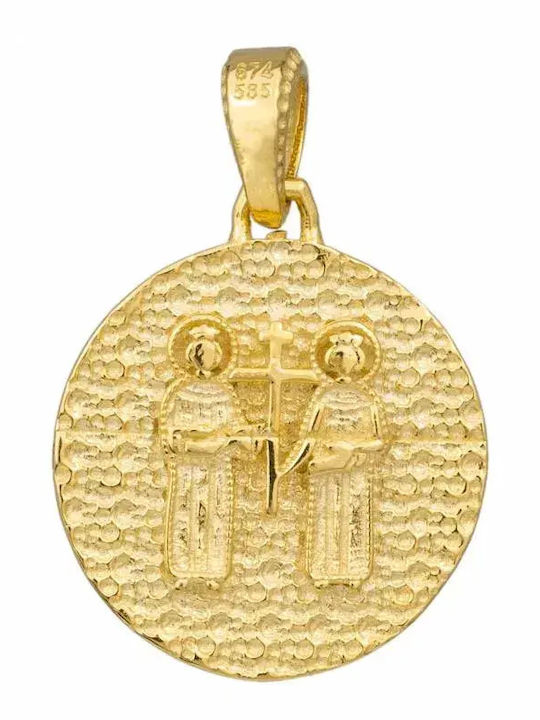 Pendant Constantine Coin Gold 9K