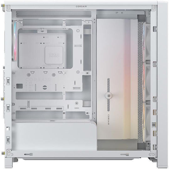 Adata Frame 4000D Gaming Midi Tower Computer Case with Side Window White