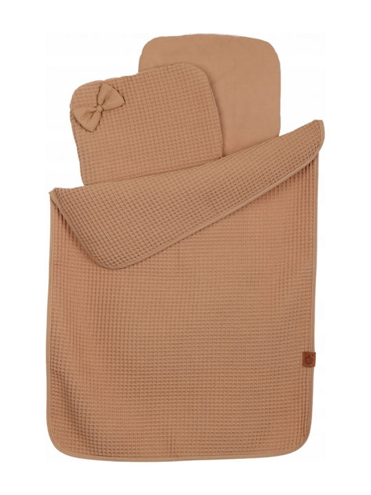 BabyMam Pătură Pepinieră Swaddling 100% Bumbac Maro 57x77cm 2 Bucăți