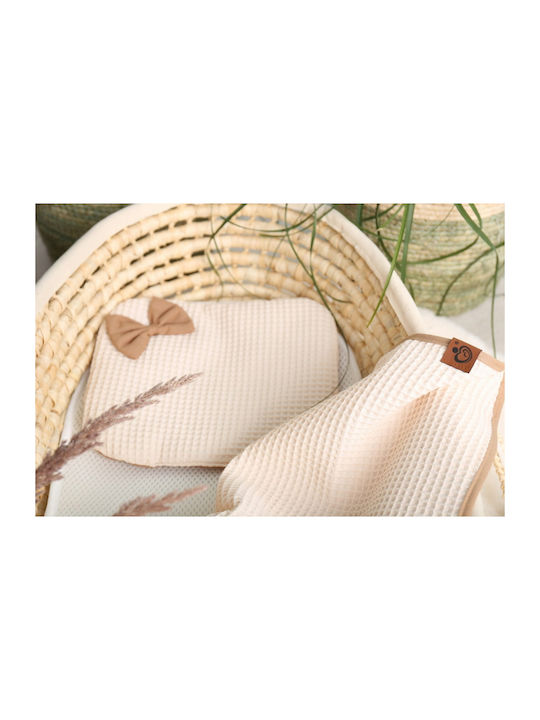 BabyMam Pătură Pepinieră Swaddling 100% Bumbac Bej 57x77cm 2 Bucăți