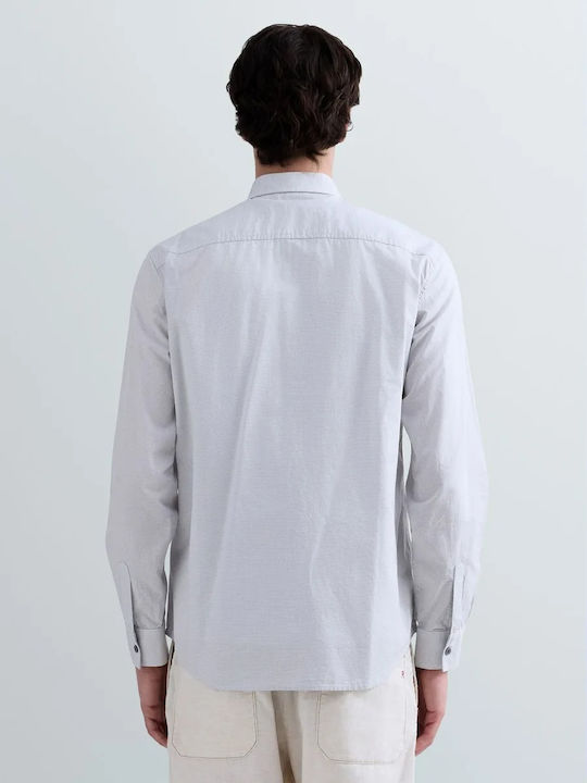 Long Sleeve Cotton Shirt in Regular Fit Gray