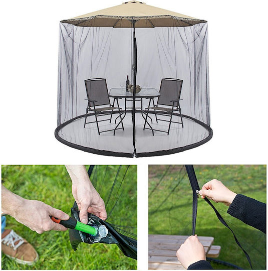 Alista Home Plasă De Țânțari Pentru Camping Umbrelă De Soare Înălțime 2.3 M Diametru 3 M Neagră
