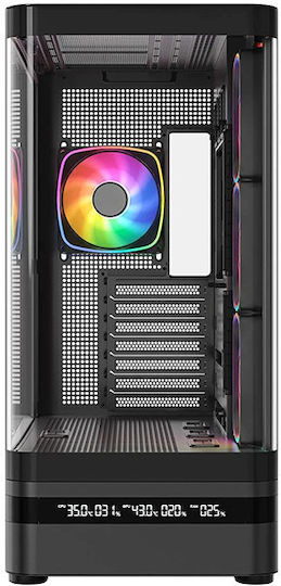 Modecom Volcano AQ200 Gaming Midi Tower Computer Case with Side Window Black