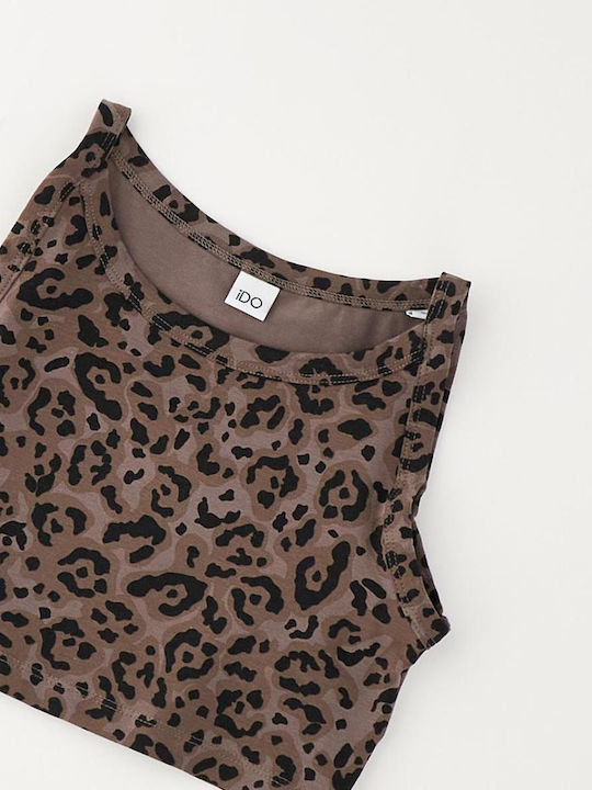 Παιδικό Crop Top Αμάνικο Brown