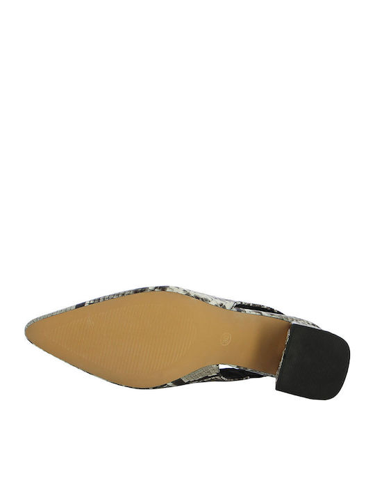 Pantofi Cu Toc Mediu Multicolori